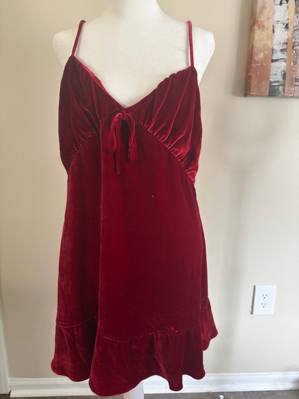 Reformation Deep Red Slip Dress